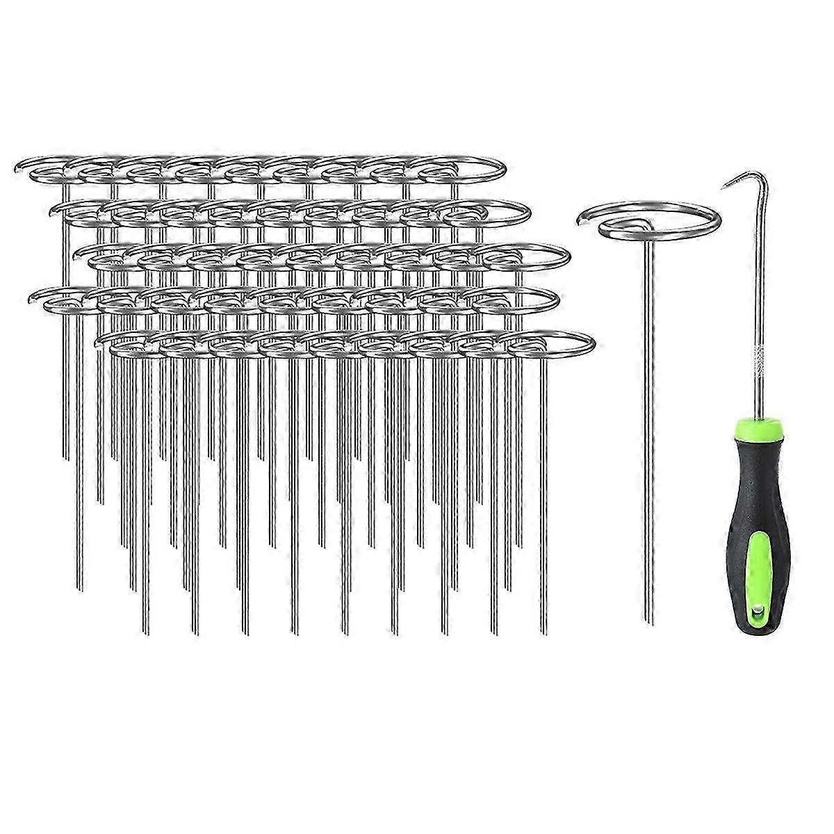 Landscape Staples 6in Rust- Galvanized Garden Staples