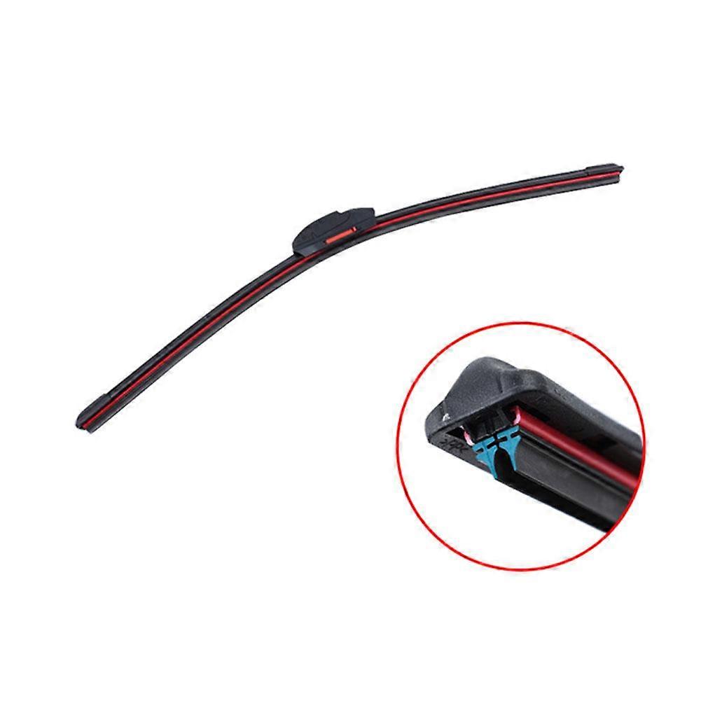 Car Windshield Wiper Blades Universal Water Repellent Double Layer Rubber Soft & Quiet for All Seasons