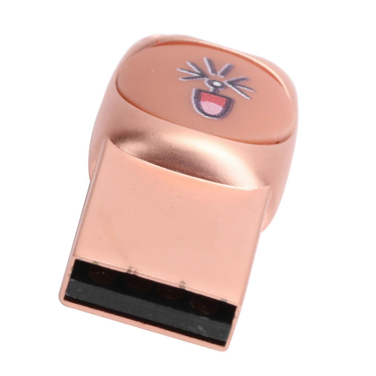 32GB Rose Gold Cartoon U Disk Flash Drive with Type-C Adapter
