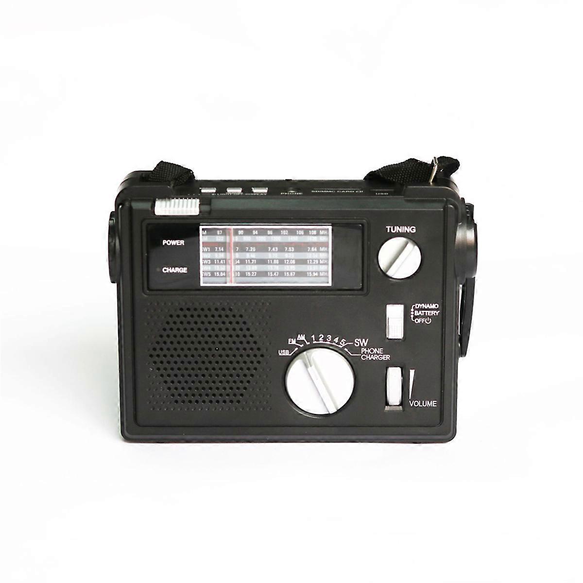 Emergency Radio Portable Emergency Radio Weather Alert Radio with Cellphone Charging Hand Crank & Battery Operated