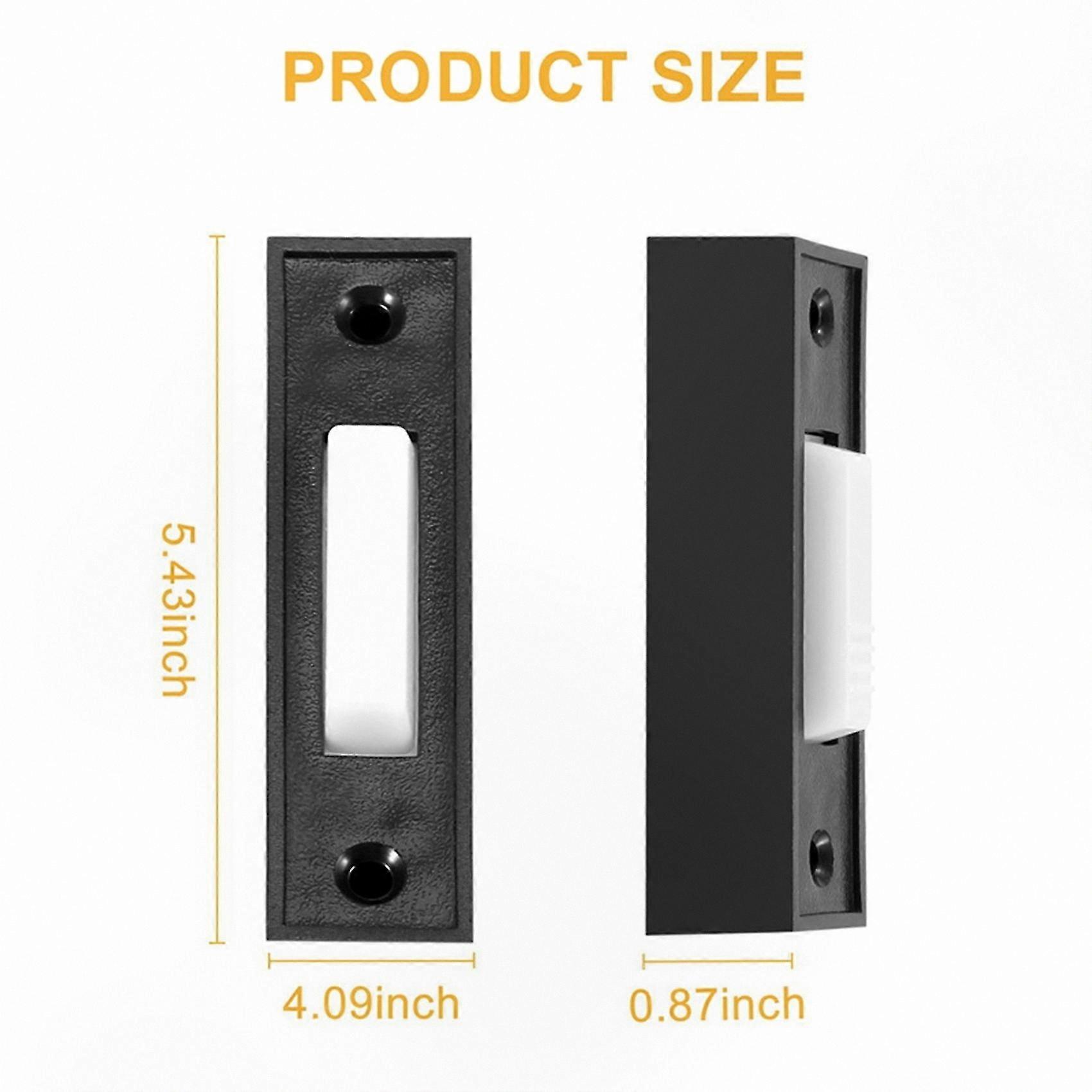 Universal Push Button for Garage Door Openers, 2-Pack, Black with White Center, Durable and Easy-to-Use Access Switch