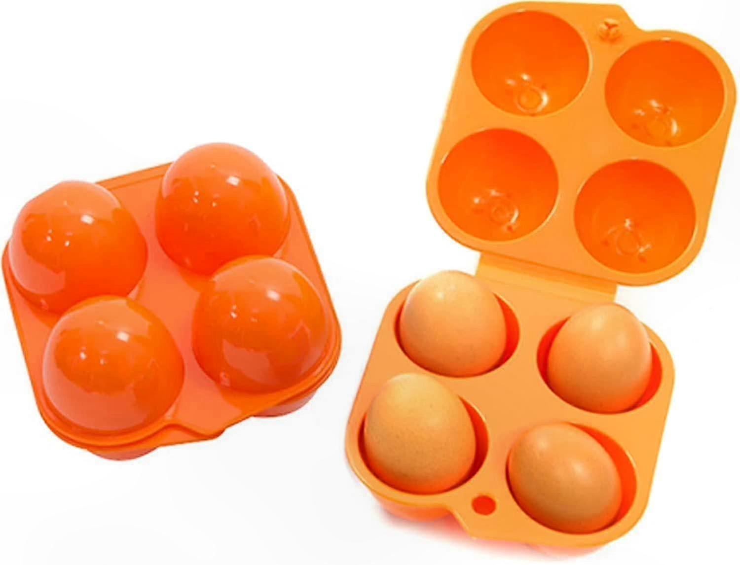 Portable Plastic Egg Containers, 2-Pack Egg Storage Box for Easy Transport and Organization