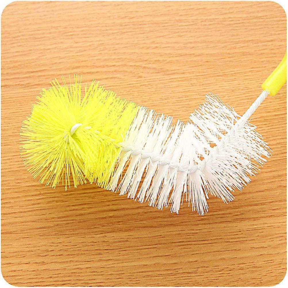 Water Bottle Scrubber with Round Heads for Household Cleaning Assorted Color Stainless Steel Handle Cleaning 3Pcs