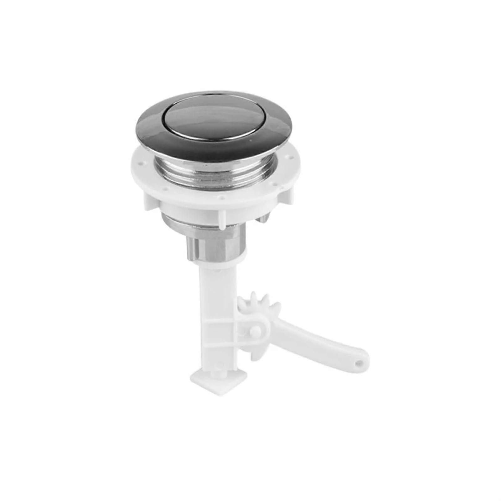 Toilet Flush Button For Tank, Silver-Colored WC Push Button, Durable Universal Fit, Fits Most Toilets