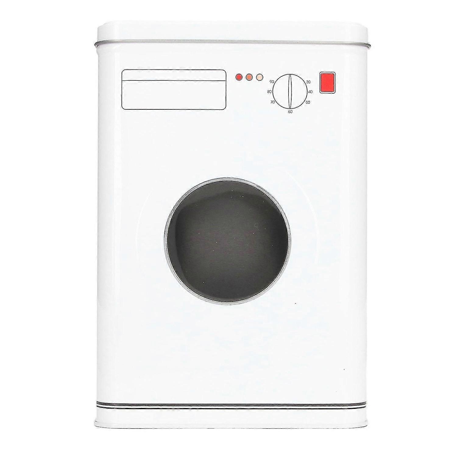 Large capacity white laundry detergent container tinplate storage box with handle