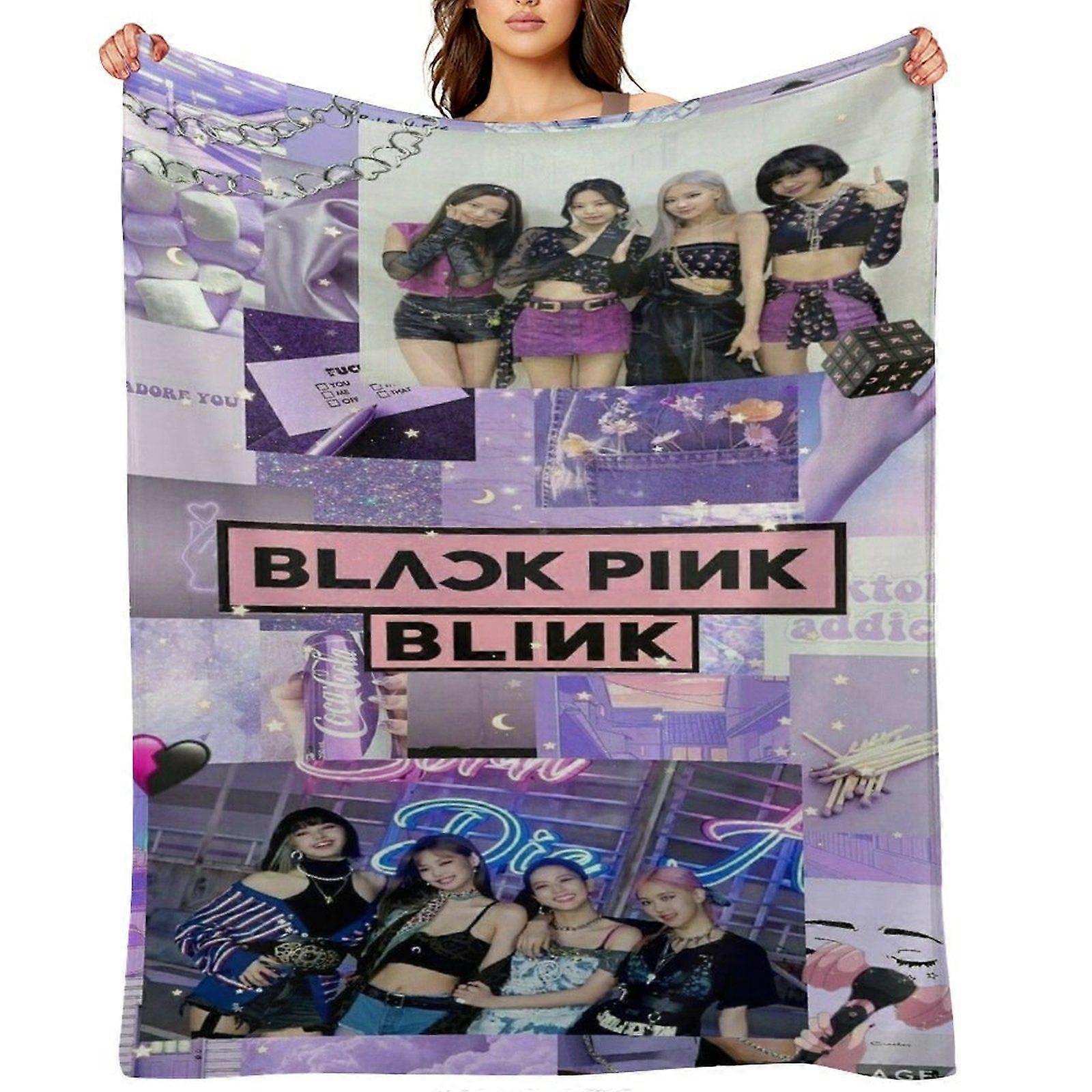 BLACKPINK رمي بطانية هدية ، بطانية من الفانيلا ، مناسبة للرجال والنساء ، مناسبة لجميع الفصول ، بطانية دافئة ، ديكور منزلي (452) 125x100 سم