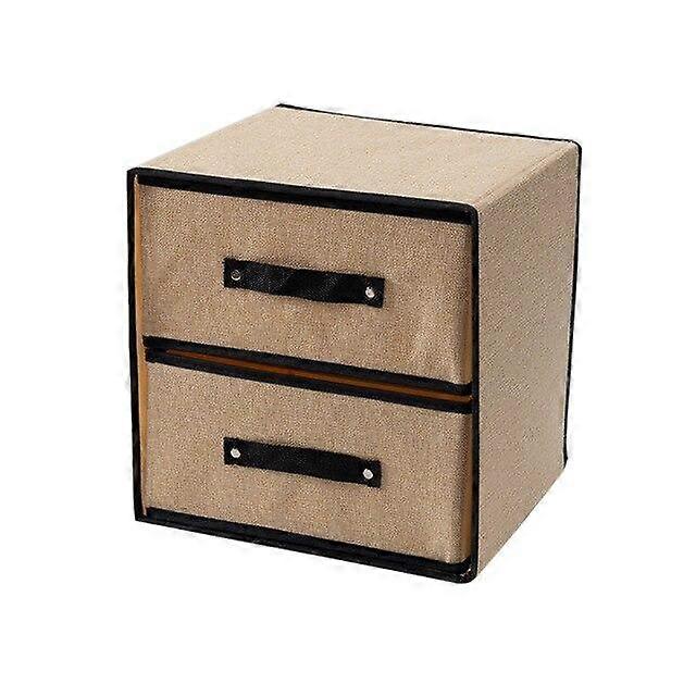 Two Layer Washable Fabric Storage Box Drawer Type Divider Closet|Foldable Storage Bags