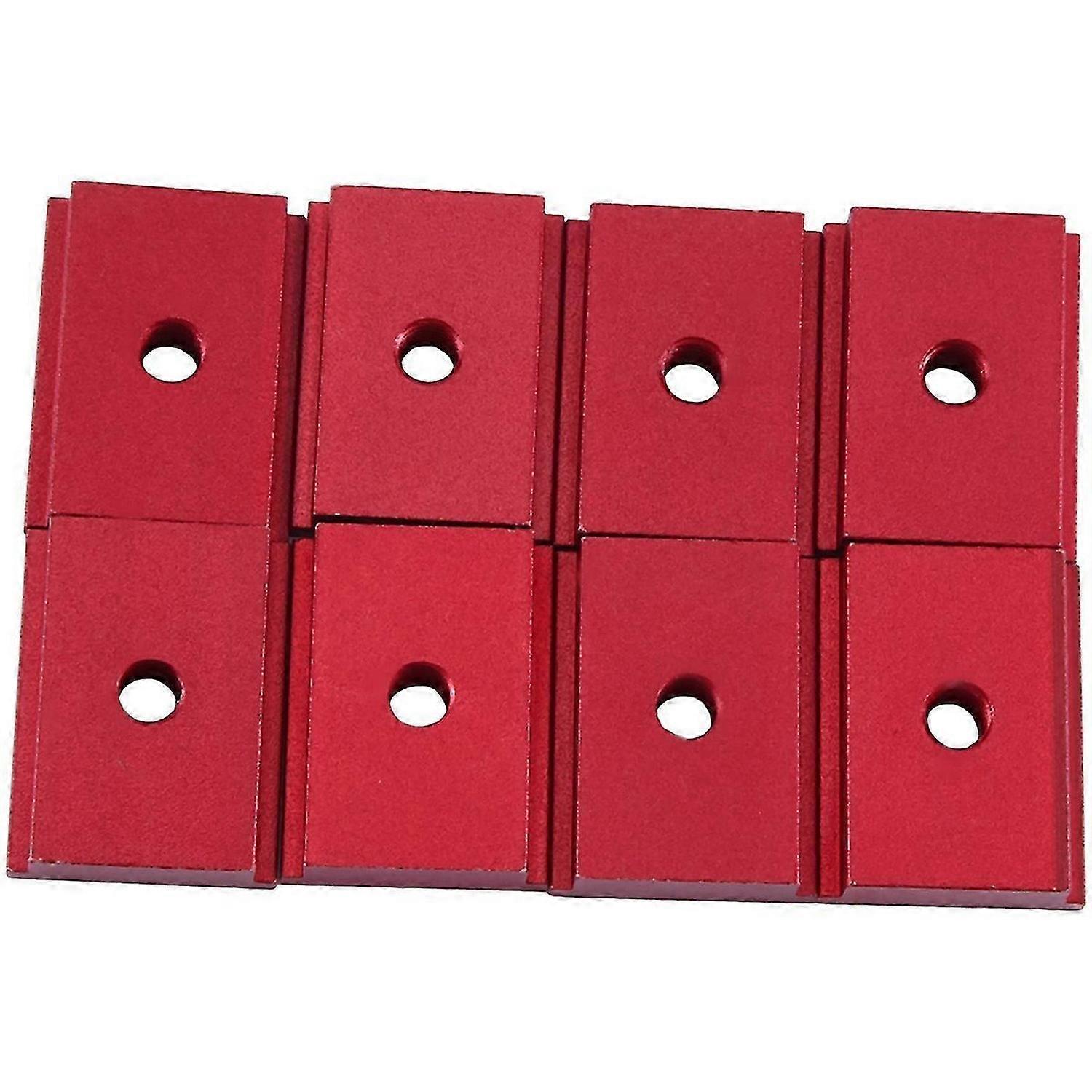 8Pc M6 T Type Track Slider 30/45 Track Clamp Woodworking Tool Red