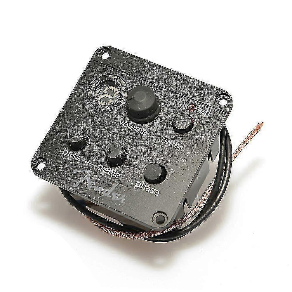 Fender ISYS Acoustic Guitar Pickup με ενσωματωμένο προενισχυτή 3 ζωνών, EQ μπάσο, μεσαίο δέκτη πρίμων και έλεγχο έντασης