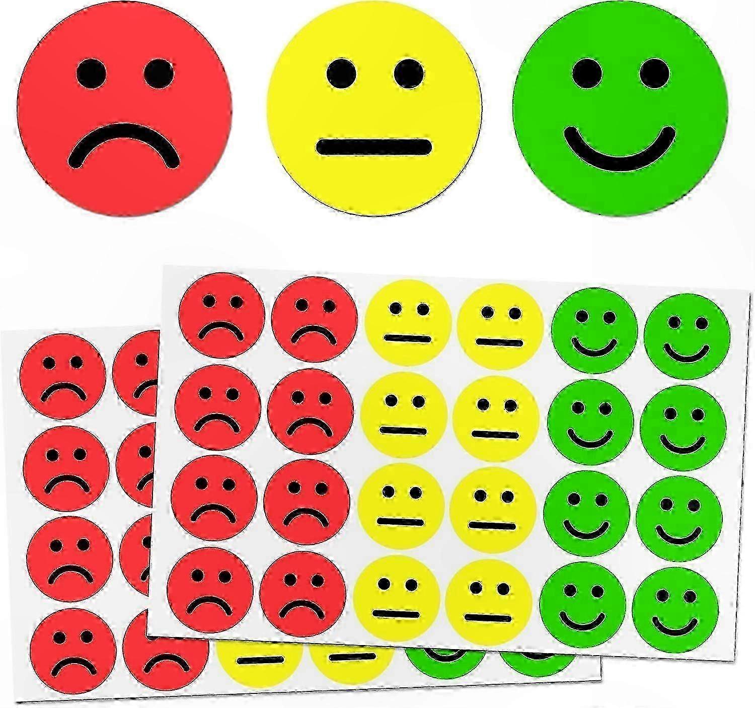 Assorted Colorful Smiley Face Stickers, 1200 Pieces, 2.54cm Diameter