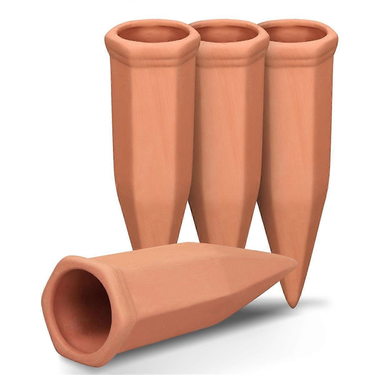 Terracotta Watering Spikes,Wine Bottle Watering Stakes,Slow Release Self Watering Planter Insert for Out Indoor Plants