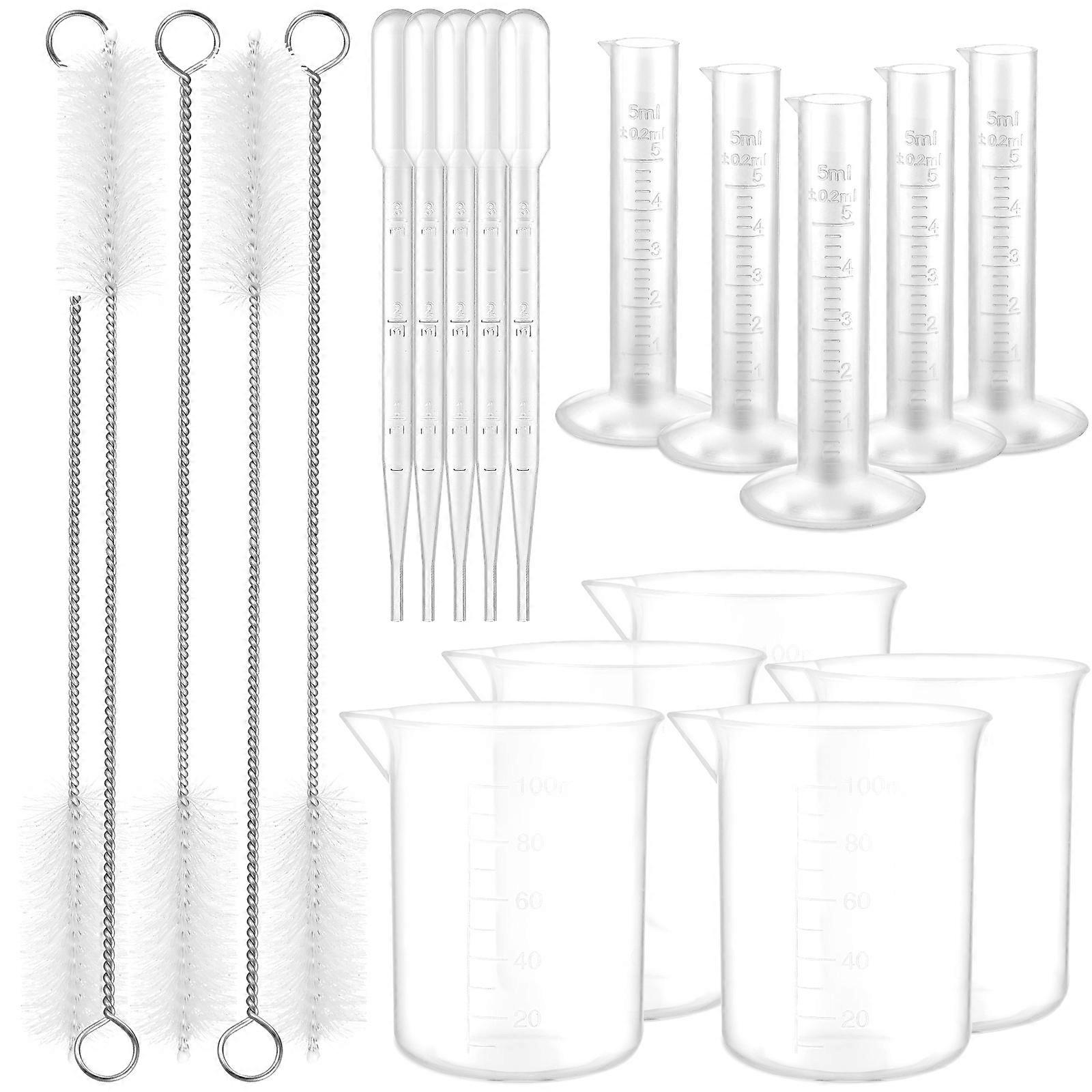 Plastic Measuring Cylinder Set Graduated Cylinders for Laboratory 2Sets