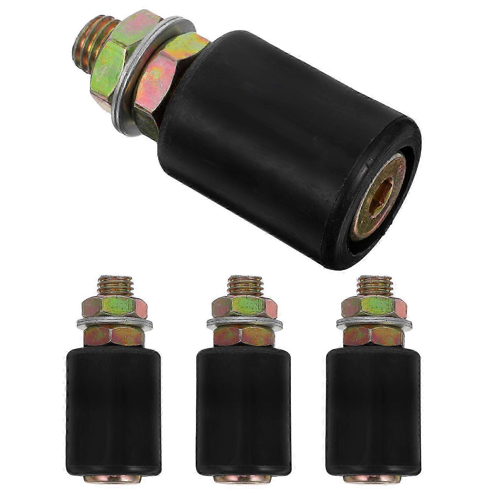 Black Nylon Gate Rollers Sliding Door Support Rollers Installation 4Pcs