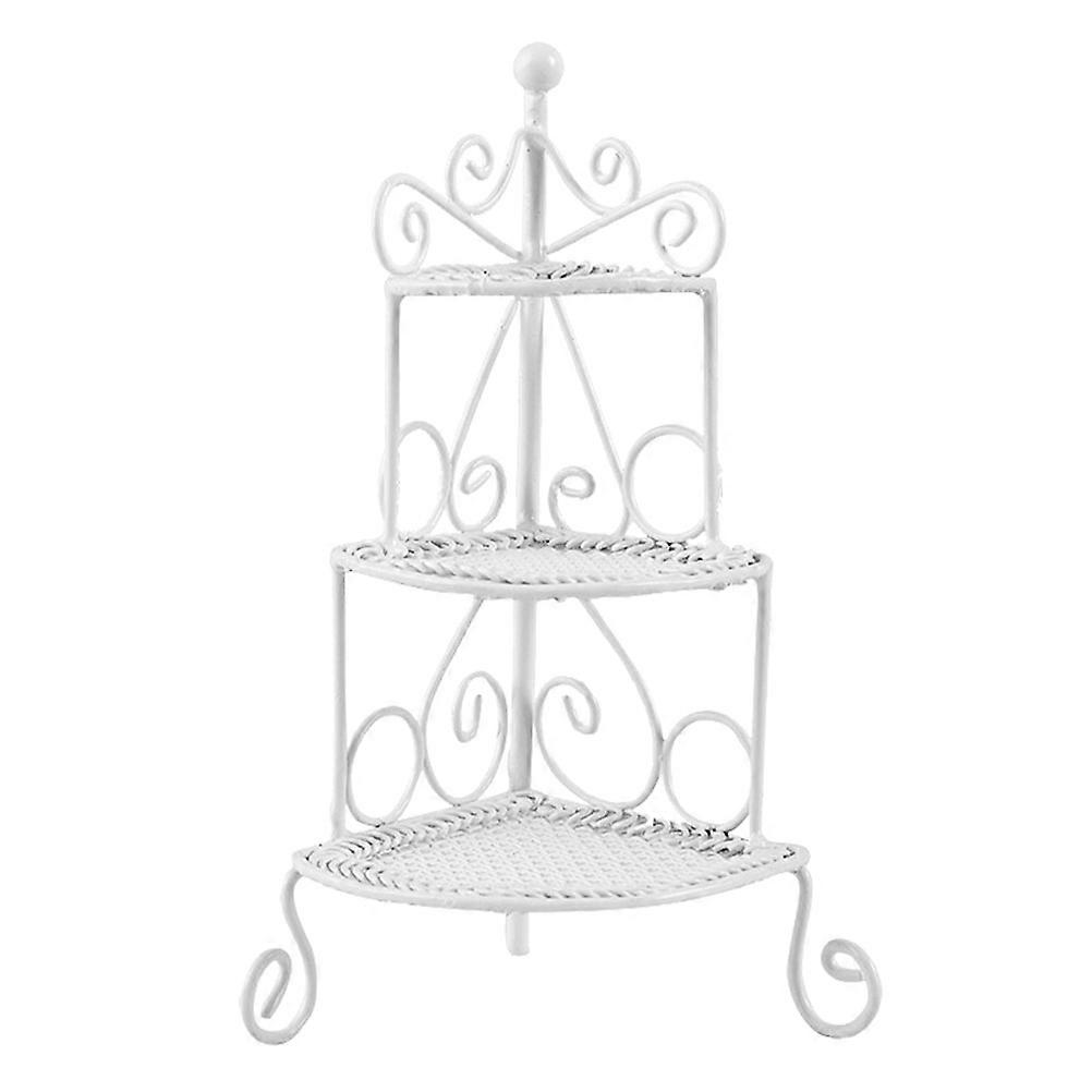 Doll House Accessories Mini Rack Model White Color Triangular Shape Miniature Storage 1Pack
