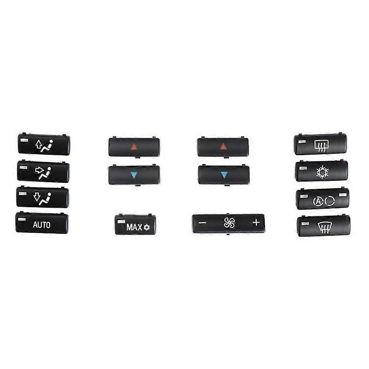 14Pcs Car Climate Control Air Conditioning Switch Button Covers