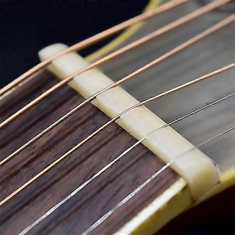 For Folk Guitar Cow Bone Upper And Lower Saddle Bridge Saddle