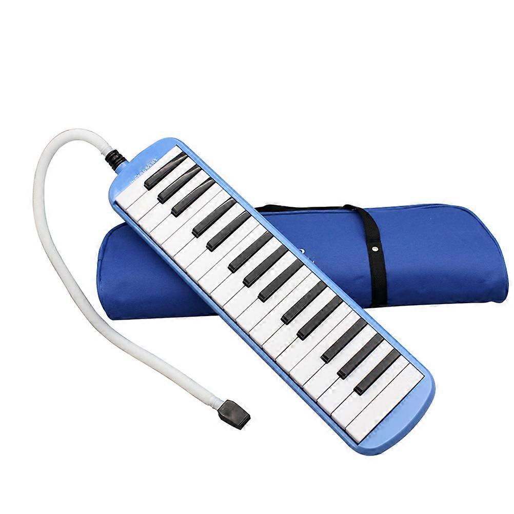 32 Keys Melodica Instrument for Music Playing with Case Blue