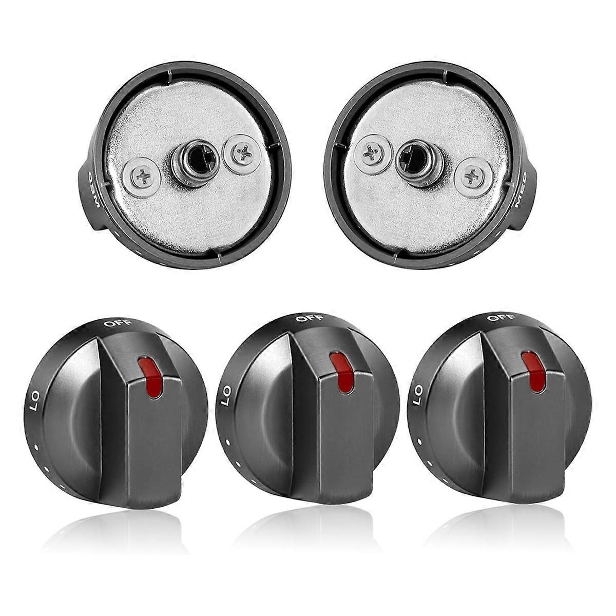 5Packs DG64-00473B Stove Gas Range Knobs for Oven Knobs