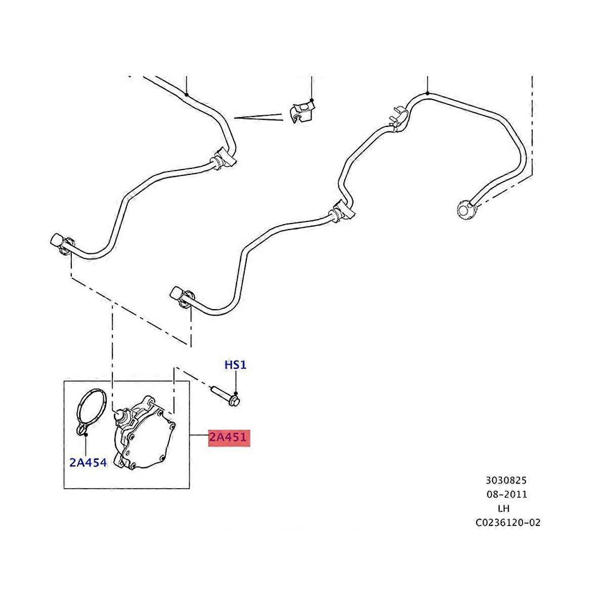 2.0L Booster Brake Vacuum Pump for Evoque XF