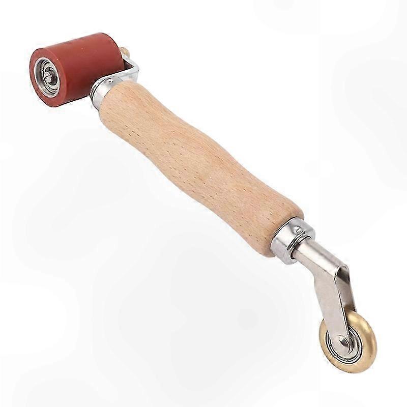 Seam Press Tool with Wood Handle for Wallpaper Installation