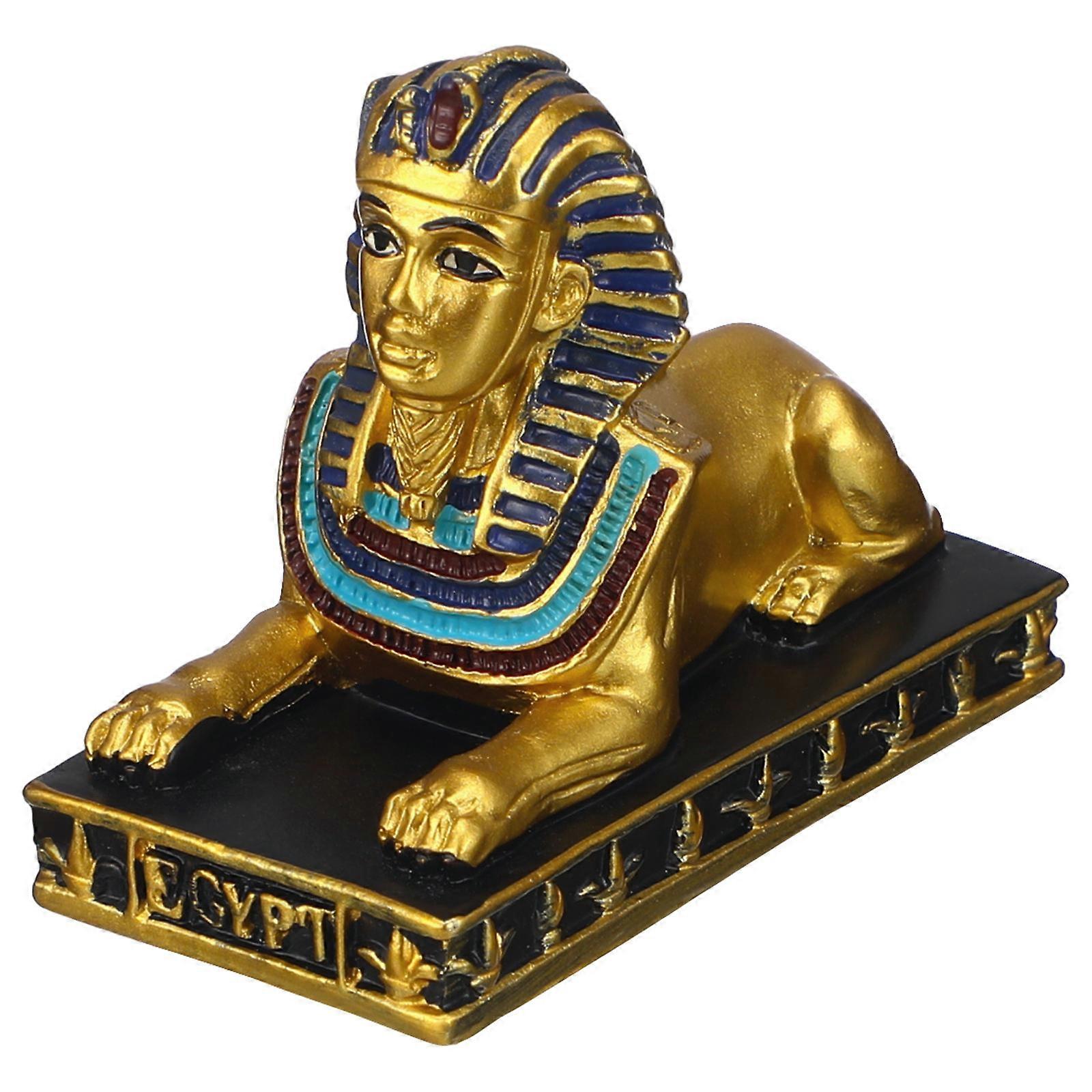 Small Sphinx Model Resin Adornment for Teaching Prop 4Pcs Black