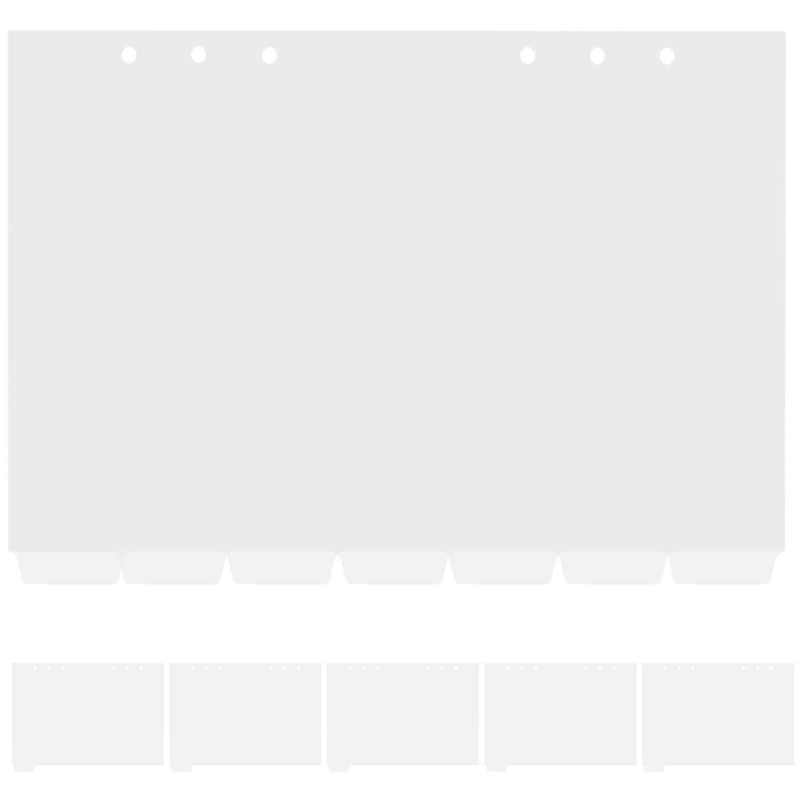 White Binder Tabs Dividers Plastic Binder Dividers for Notebook 70Pcs