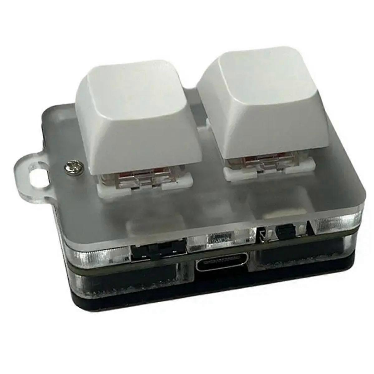 2 Keys 2.4G Mini Bluetooth Keyboard White