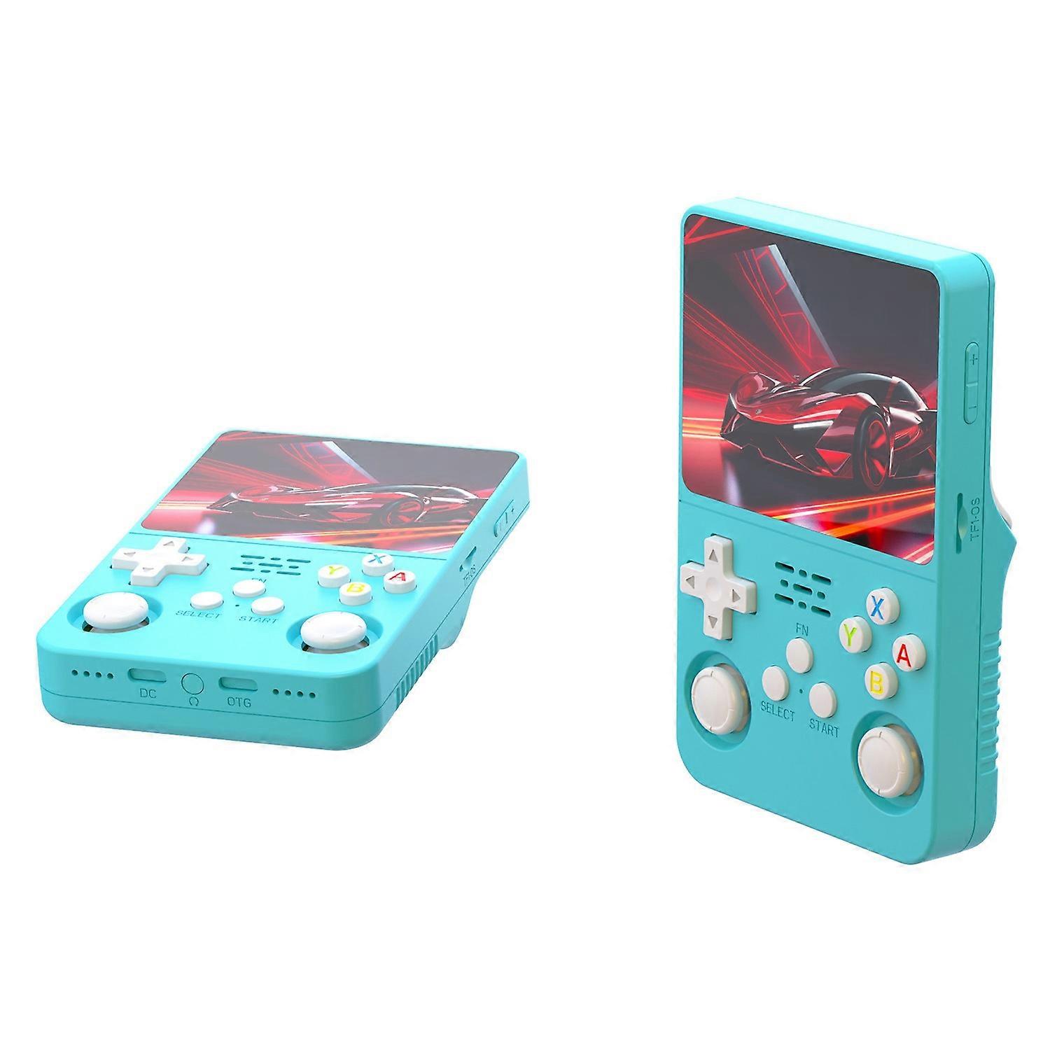 4pc R36s 3.5" HD Retro Handheld Game Console with 64G Card - Sky Blue