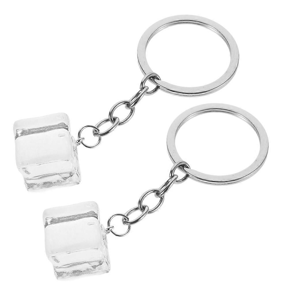 Rucksack-Schlüsselanhänger, 2er-Set im Eiswürfel-Design zur Dekoration