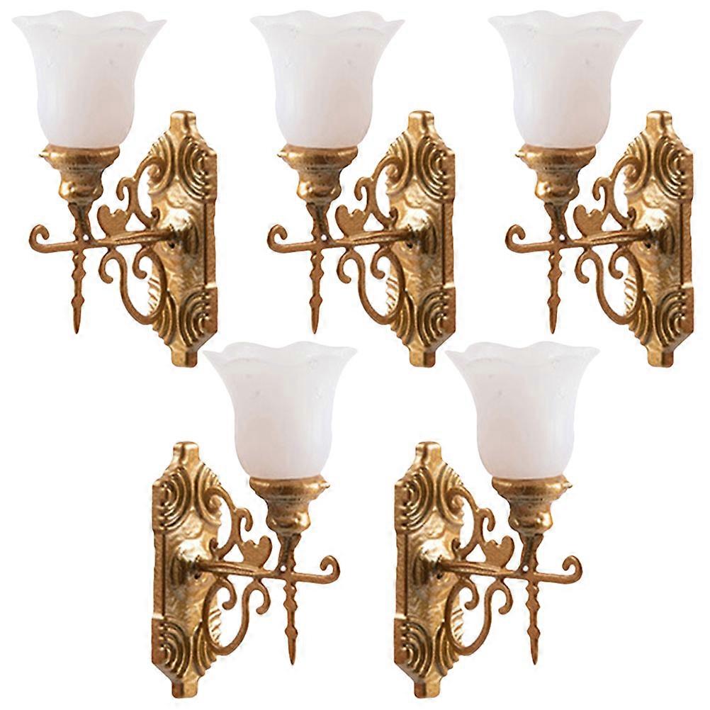 Tiny Wall Lamp Model Decorative Enhancement For Sand Table Indoor Decoration Fine Workmanship 10 Pcs