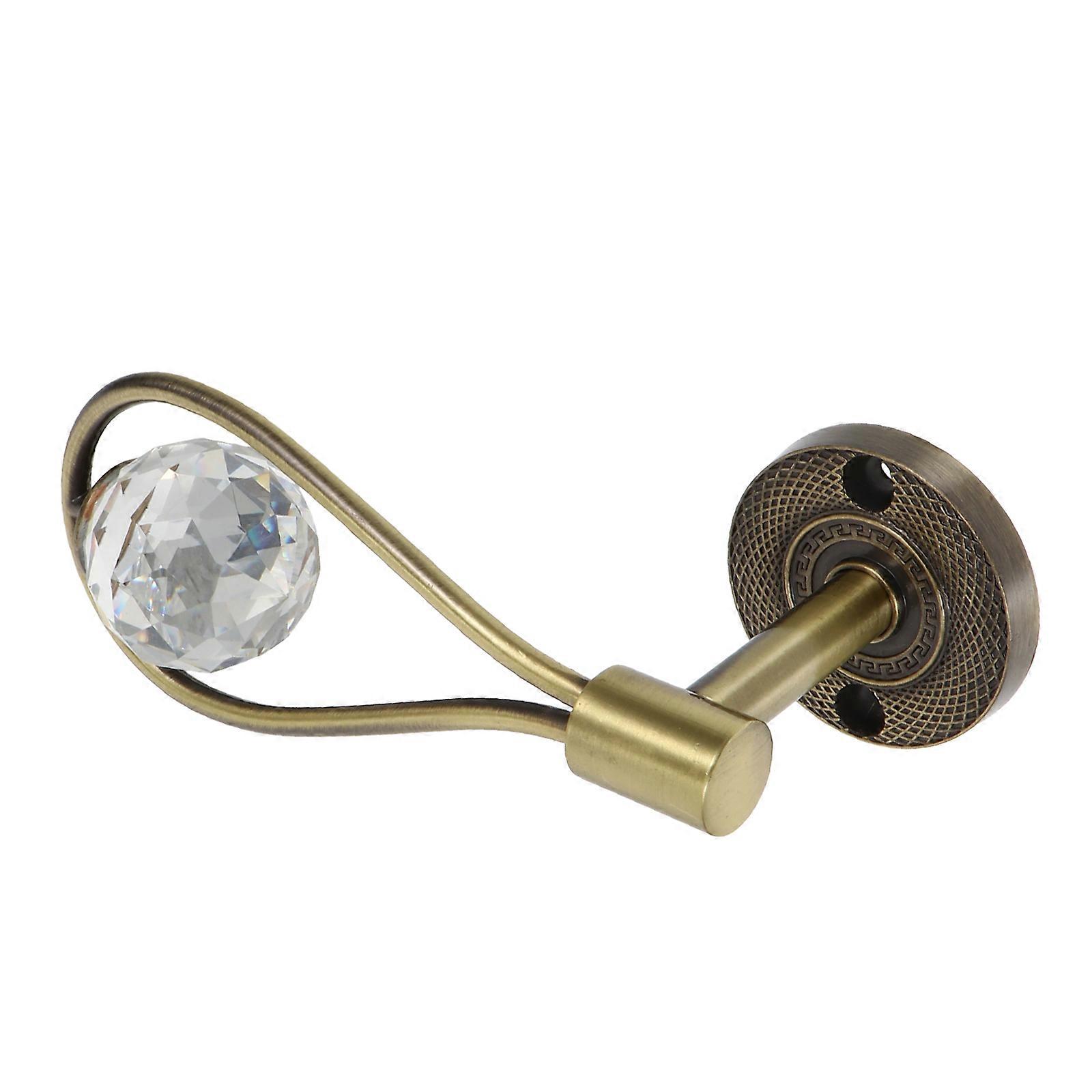 Elegant Crystal Curtain Wall Hooks for Home 1Pair Zinc Alloy Support