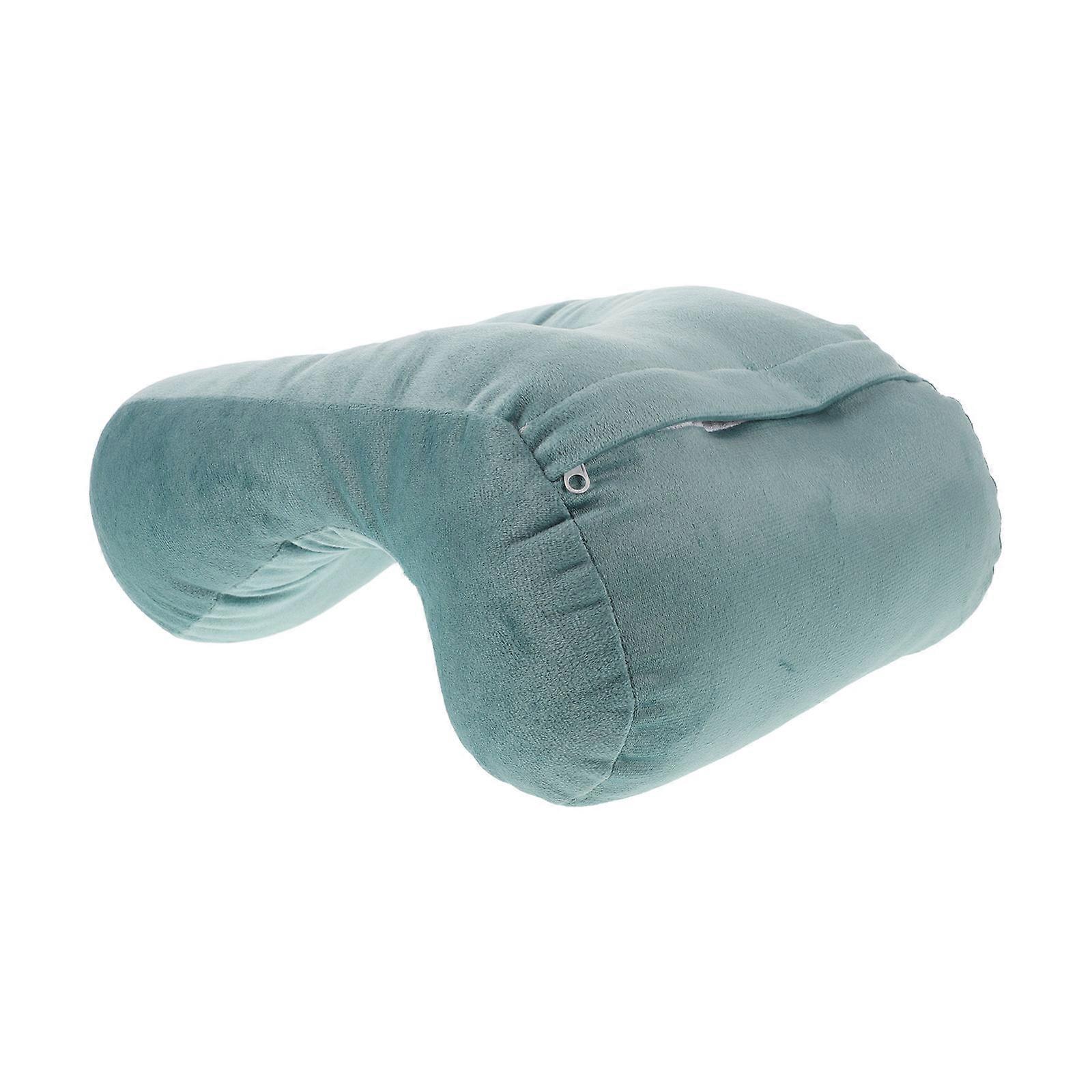 Facedown Sleeping Donut Pillow For Office Workers Sky-Blue Back Support 1Pack
