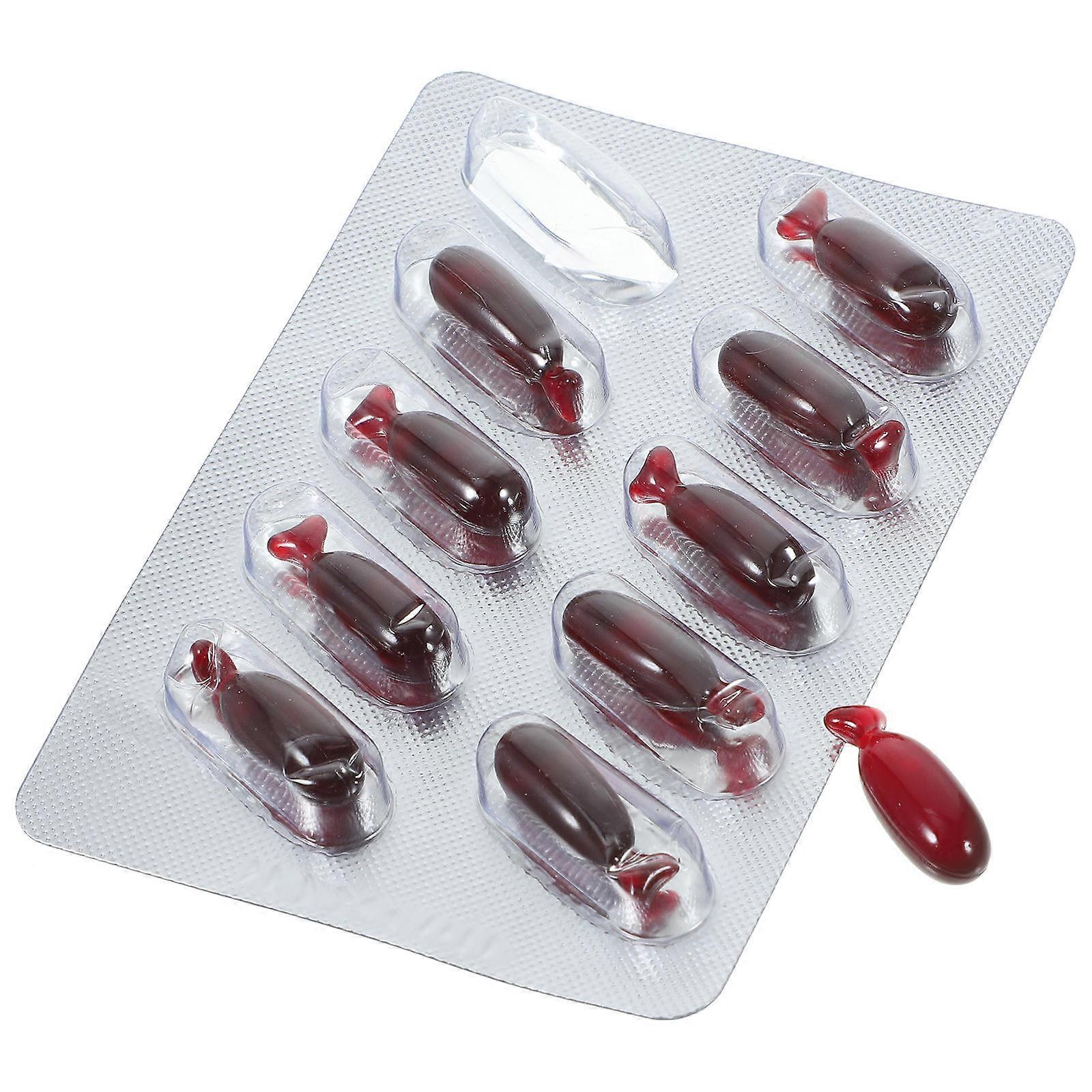 Fake Blood Capsules Halloween Prank Toys for Party 4Sets Red Capsules