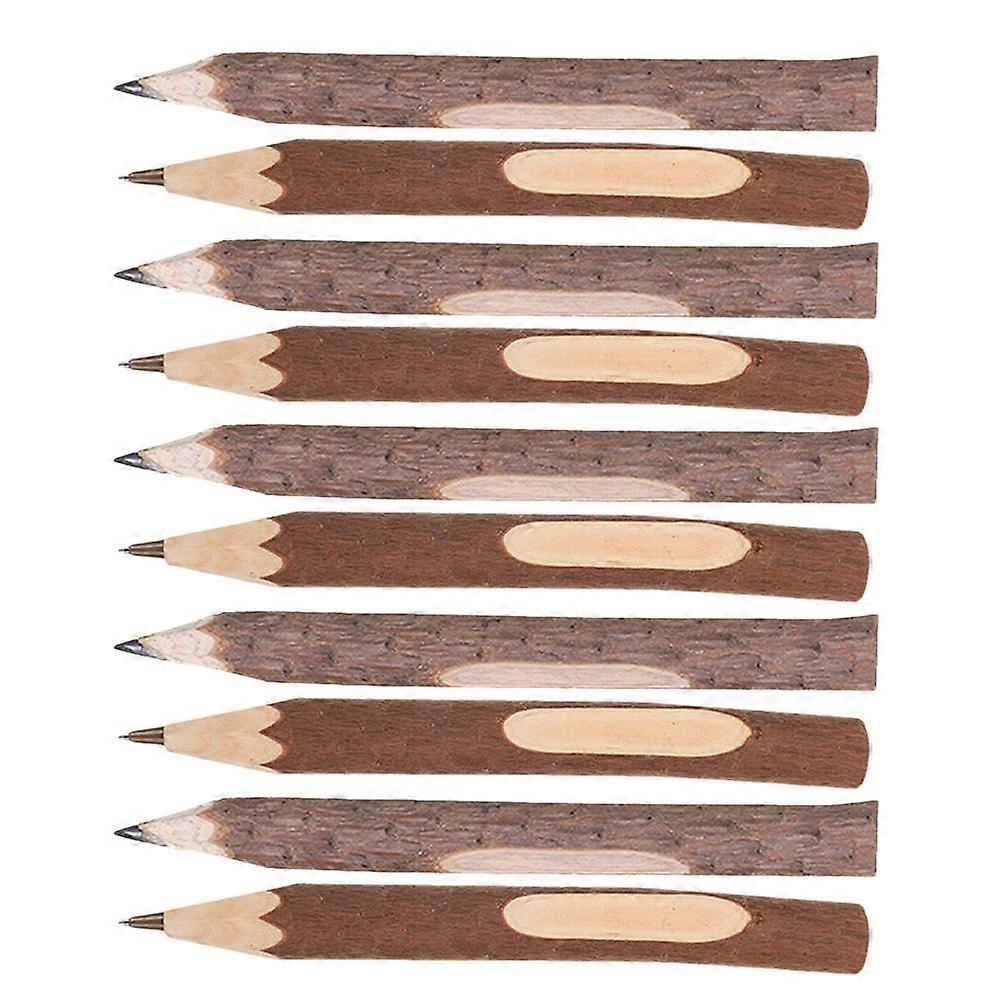 Natural Tree Twig Wooden Ballpoint Pens for Writing Use 40Pcs Coffee Color