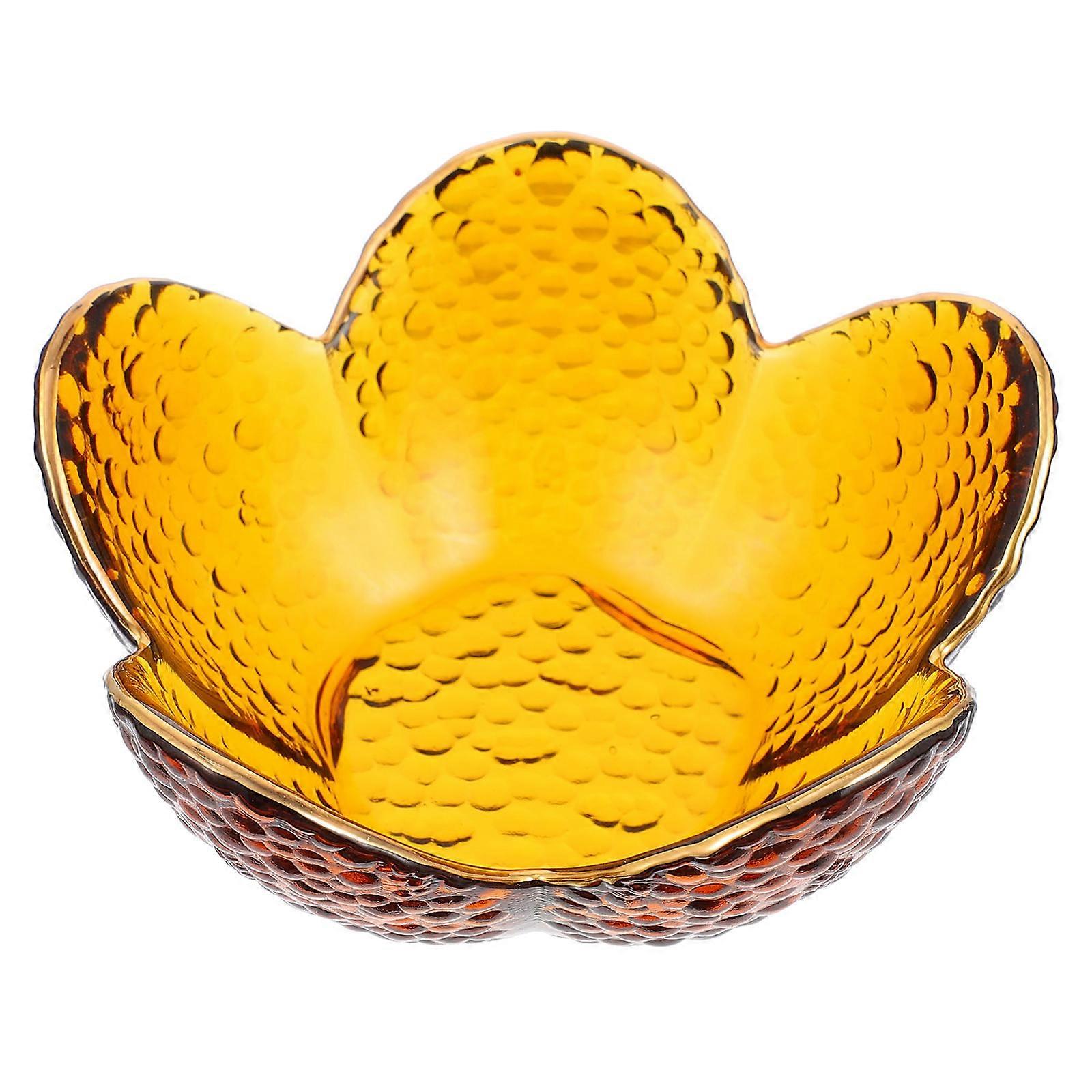 Home Glass Fruit Plate for Storage Use 5Pcs Sturdy Glass Tableware