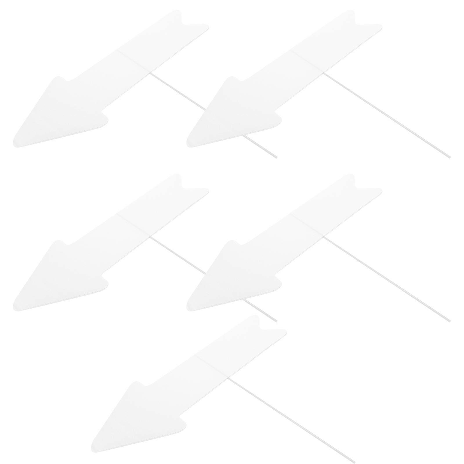 10 Pcs Durable Blank Signs With Stakes Made Of Plastic Ideal For Signage In Garden Lawn And Park With Arrow Shaped Design For DIY Advertising
