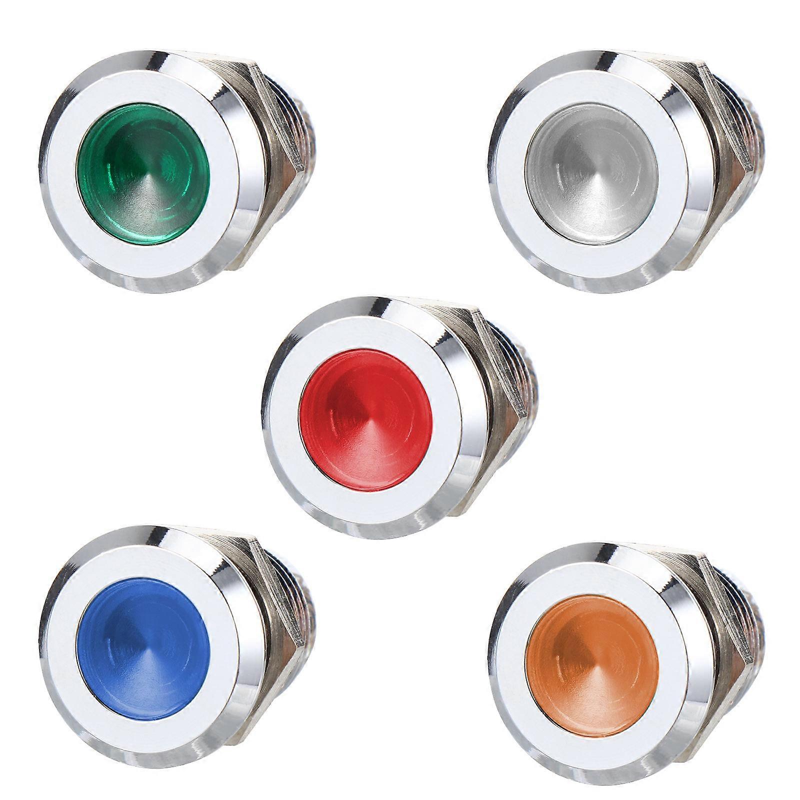 Indicator Light For Dash Directional 12mm Assorted Color Signal 5 Pcs