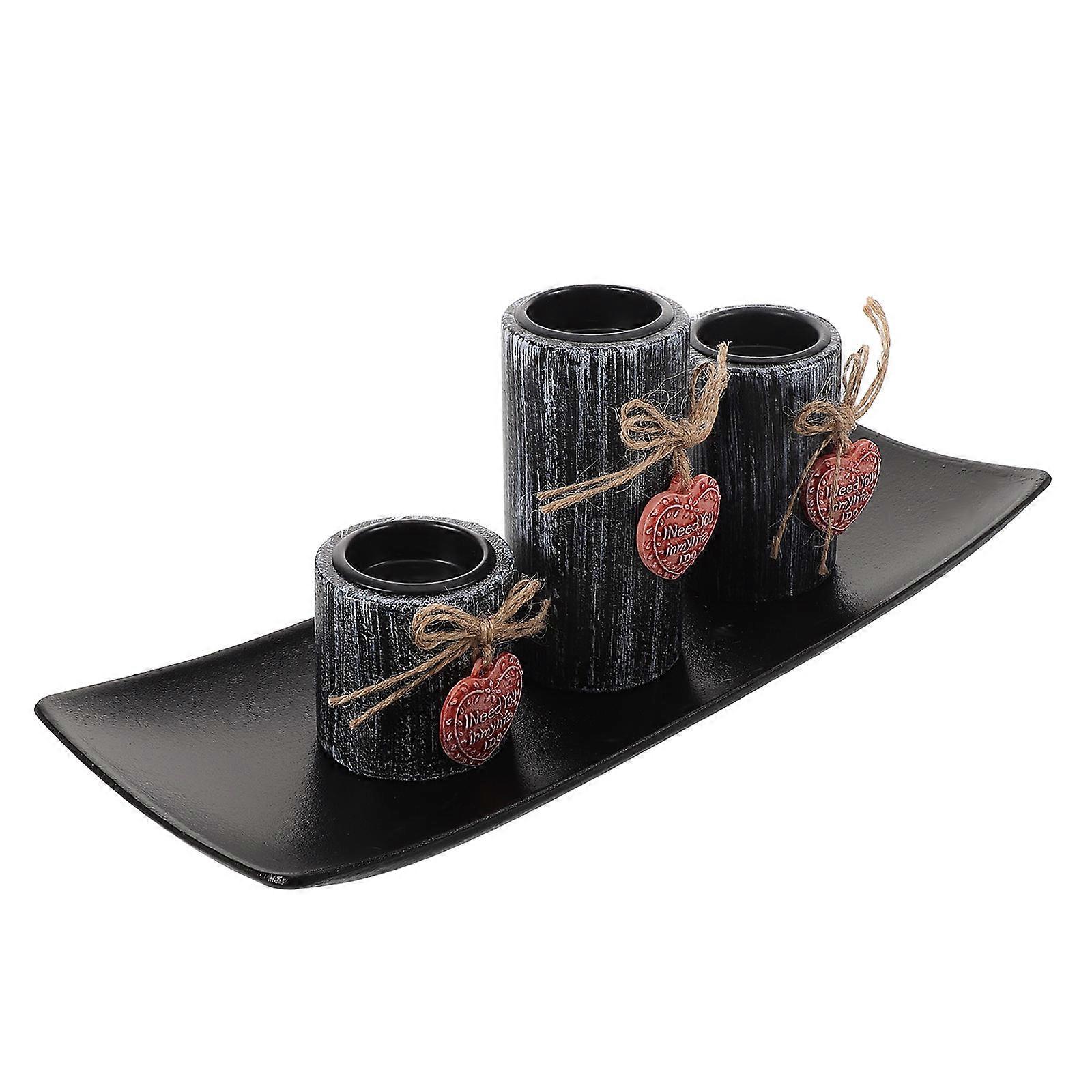 Coffee Table Decor Centerpiece Tray With Rocks For Bedroom And Entryway Table Featuring Rustic Charm 2Pcs