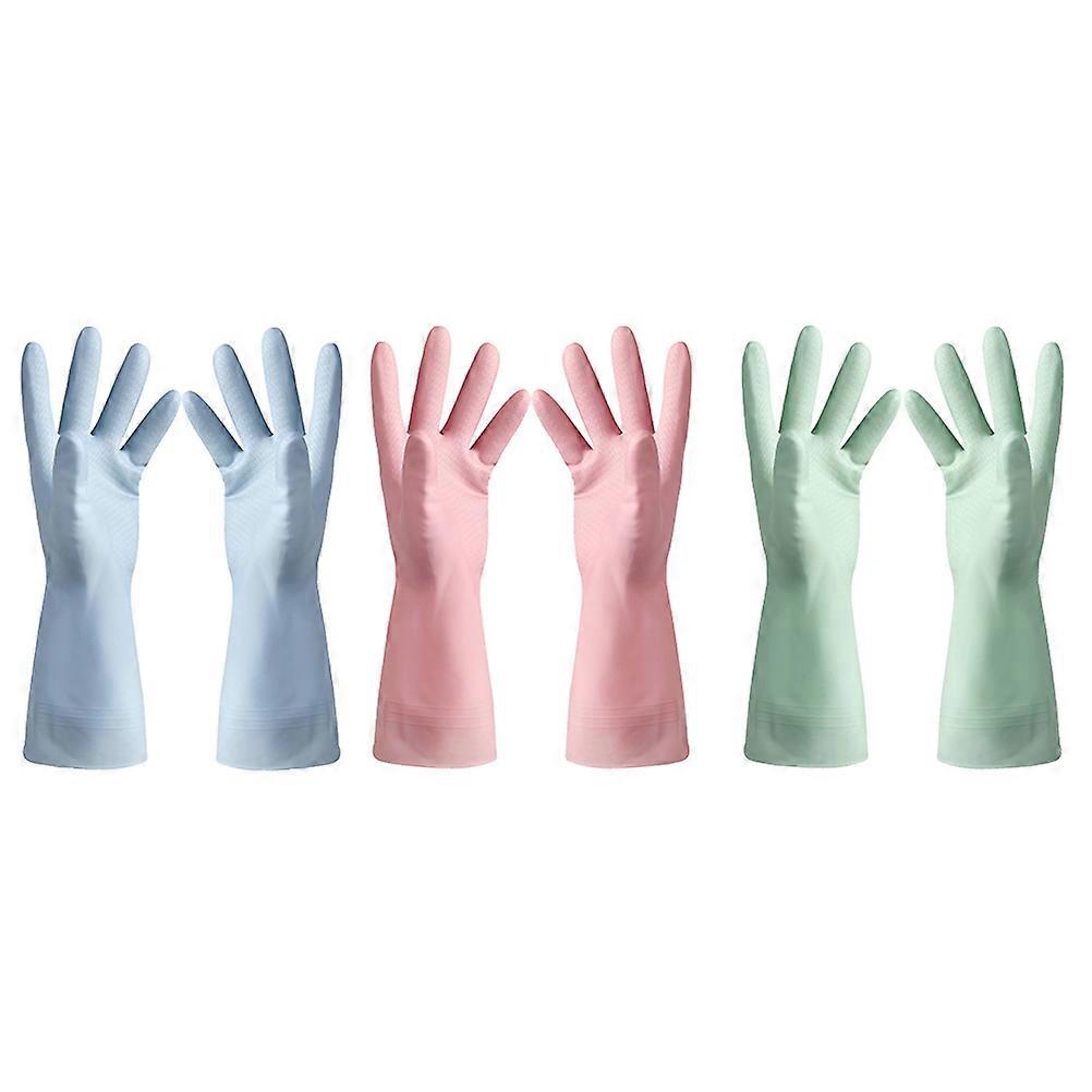Kitchen Gloves Rubber Gloves for Dishwashing 9Pairs Waterproof Thin Protection