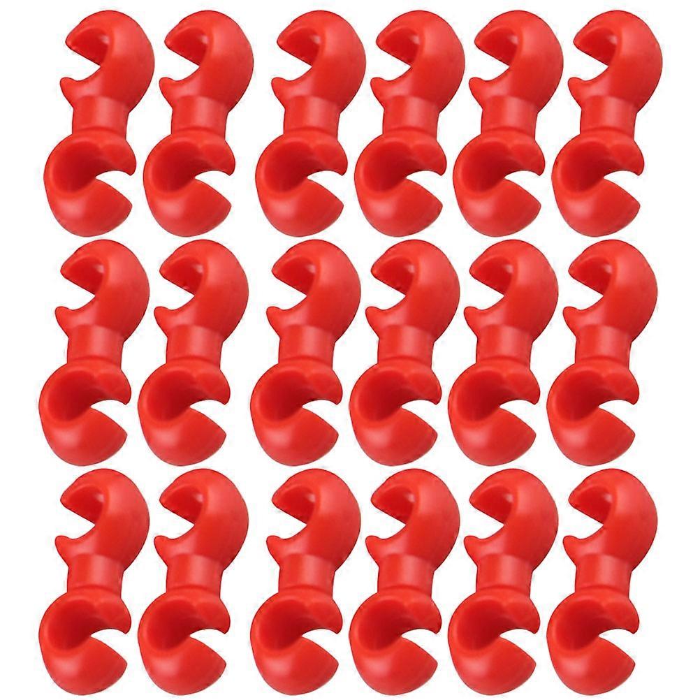 Bicycle Cable Clip Derailleur Cable Clamp for DIY Use 100Pcs Red Plastic