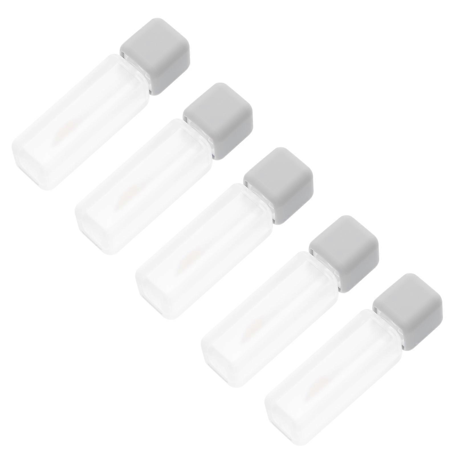 Lip Gloss Tubes Cylindrical for Storage 5Pcs 6ml with Leak-Proof Cover