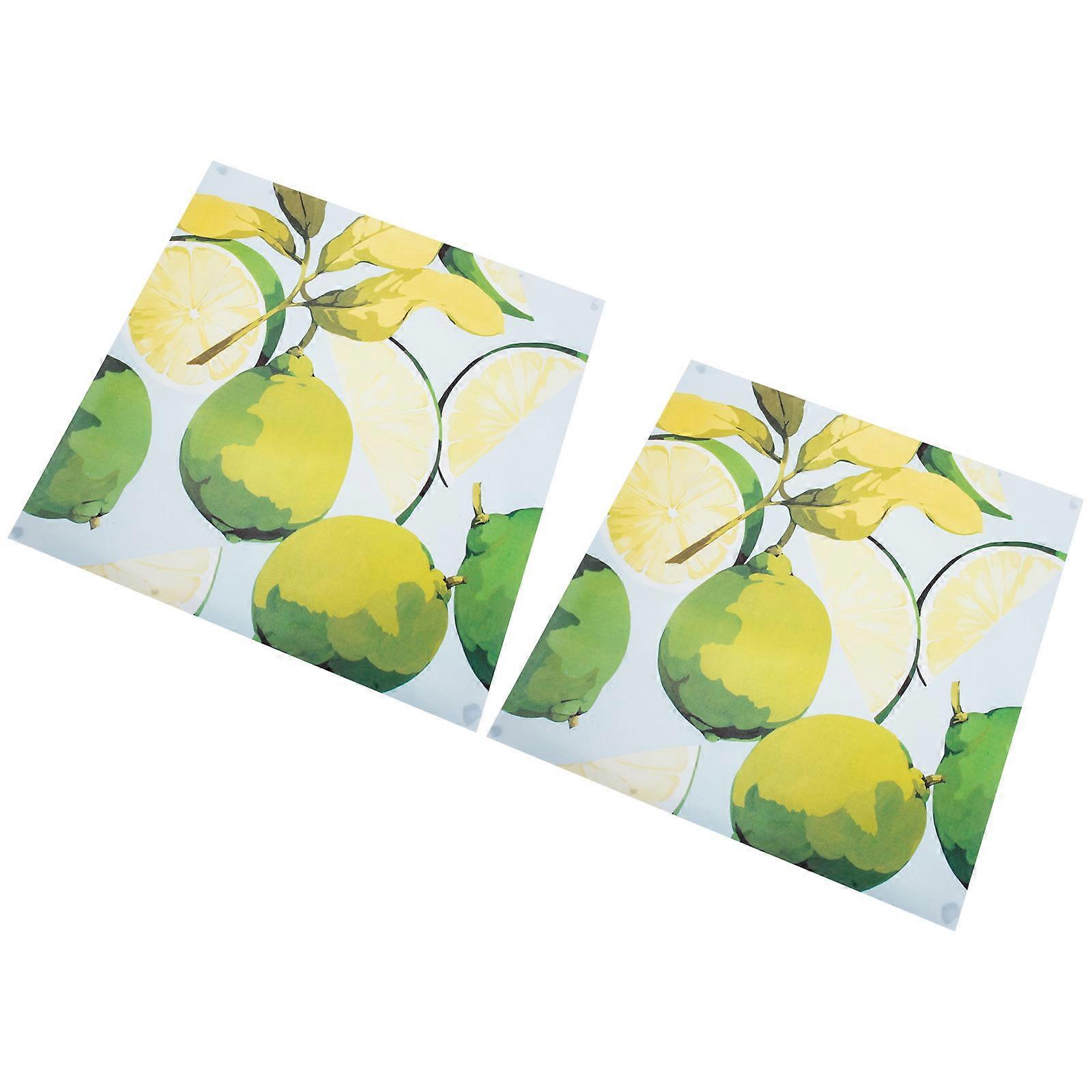 Frameless Wall Painting Lemon Decorations for Kitchen 10Pcs Set
