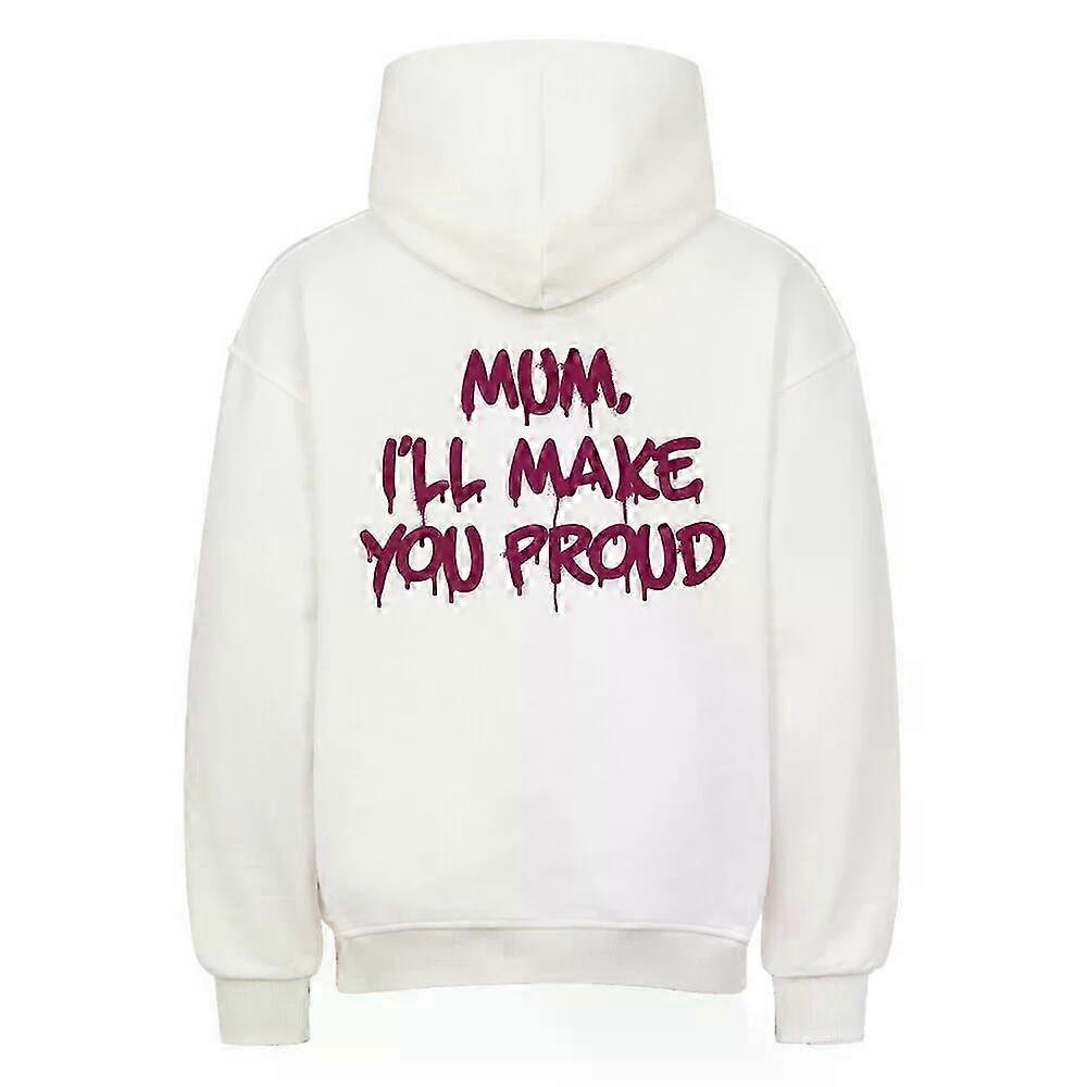 Proud White Hoodie Pullover Rockinstone