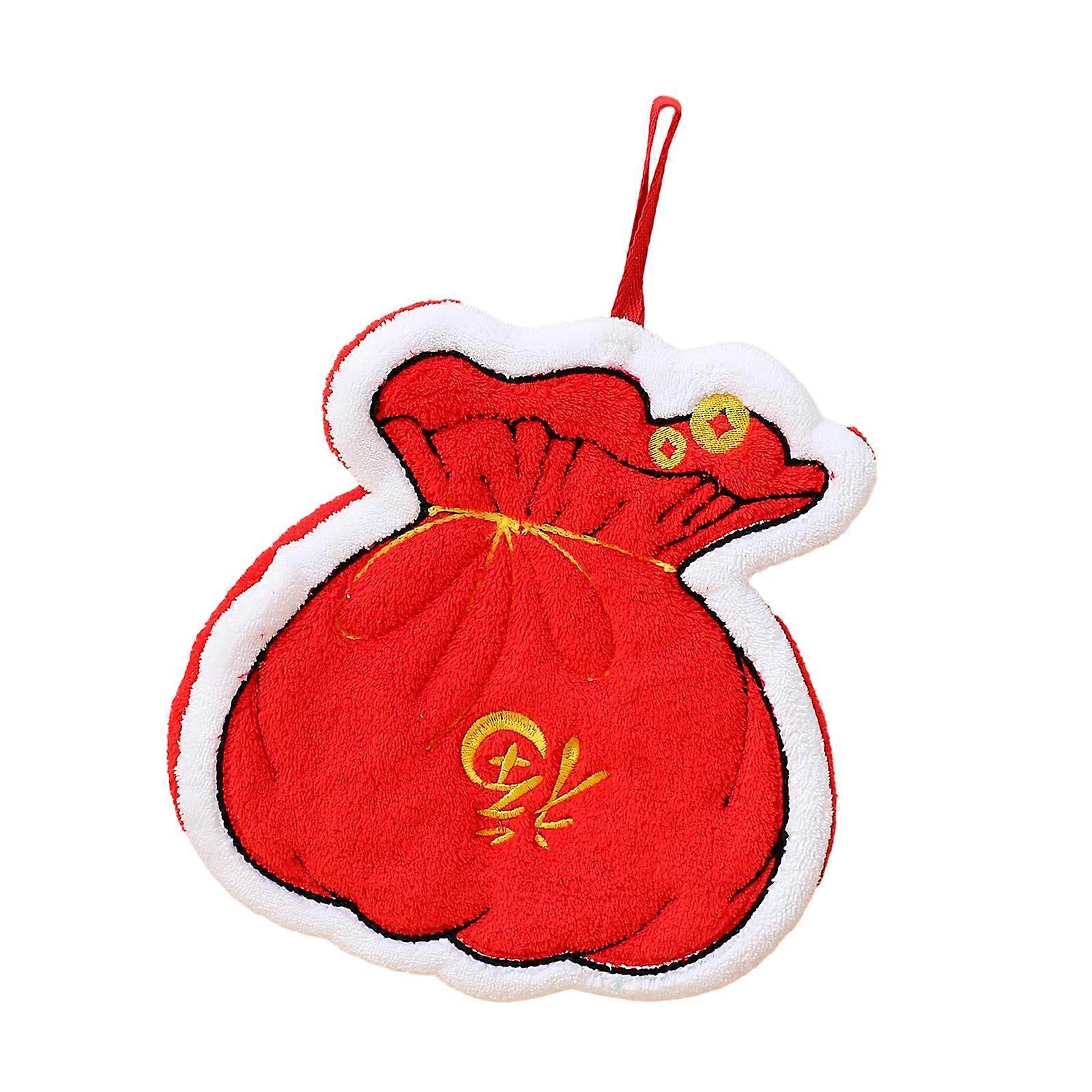 Corals Fleece Hand Towel Absorbent Quick Drying Skin Friendly Fabric Secure Hanging Multicolor