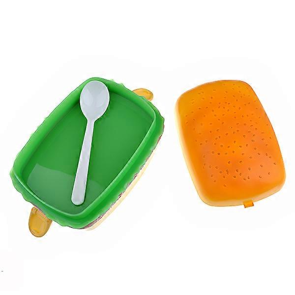 Three-Tier Oblong Plastic Lunch Box for Food Storage Lovely Rectangular Box