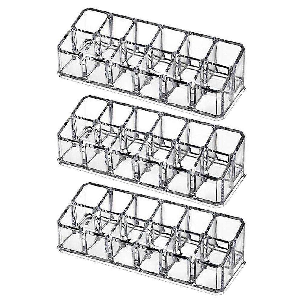 Stylish 3Pcs Lip Gloss Containers For Women Unique Shape Modern Design Ideal For Dresser Bedroom Storage High Transparency Holder