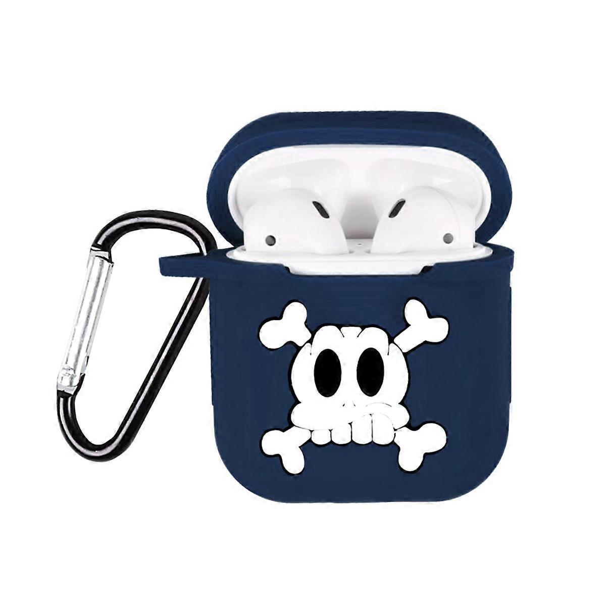 Wireless Earphone Box Cover Halloween Theme Silicone Headset Case Protector Impact Resistant Charging Compatible 1Pack