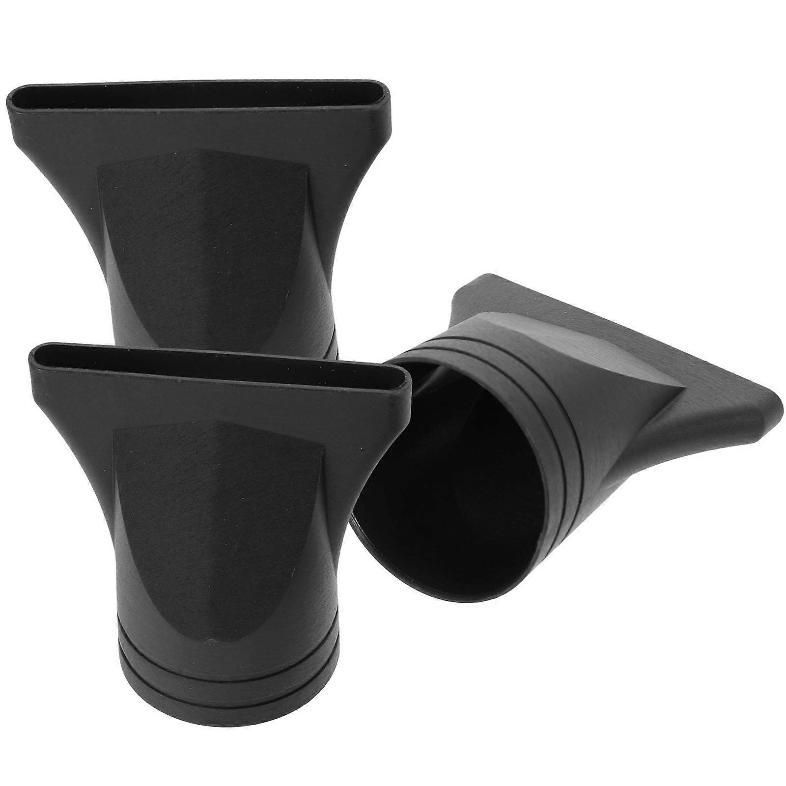Hair Dryer Diffuser Attachment Nozzle 3Pcs Black Plastic Salon Styling Tool Ideal For Hairdressing With Round Shape