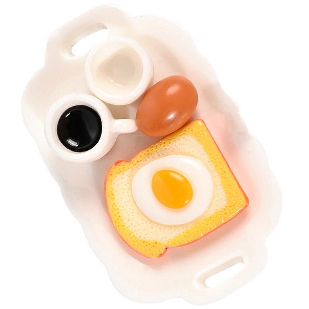 Simulated Breakfast Models Mini House Decorations for Home Use 1Set