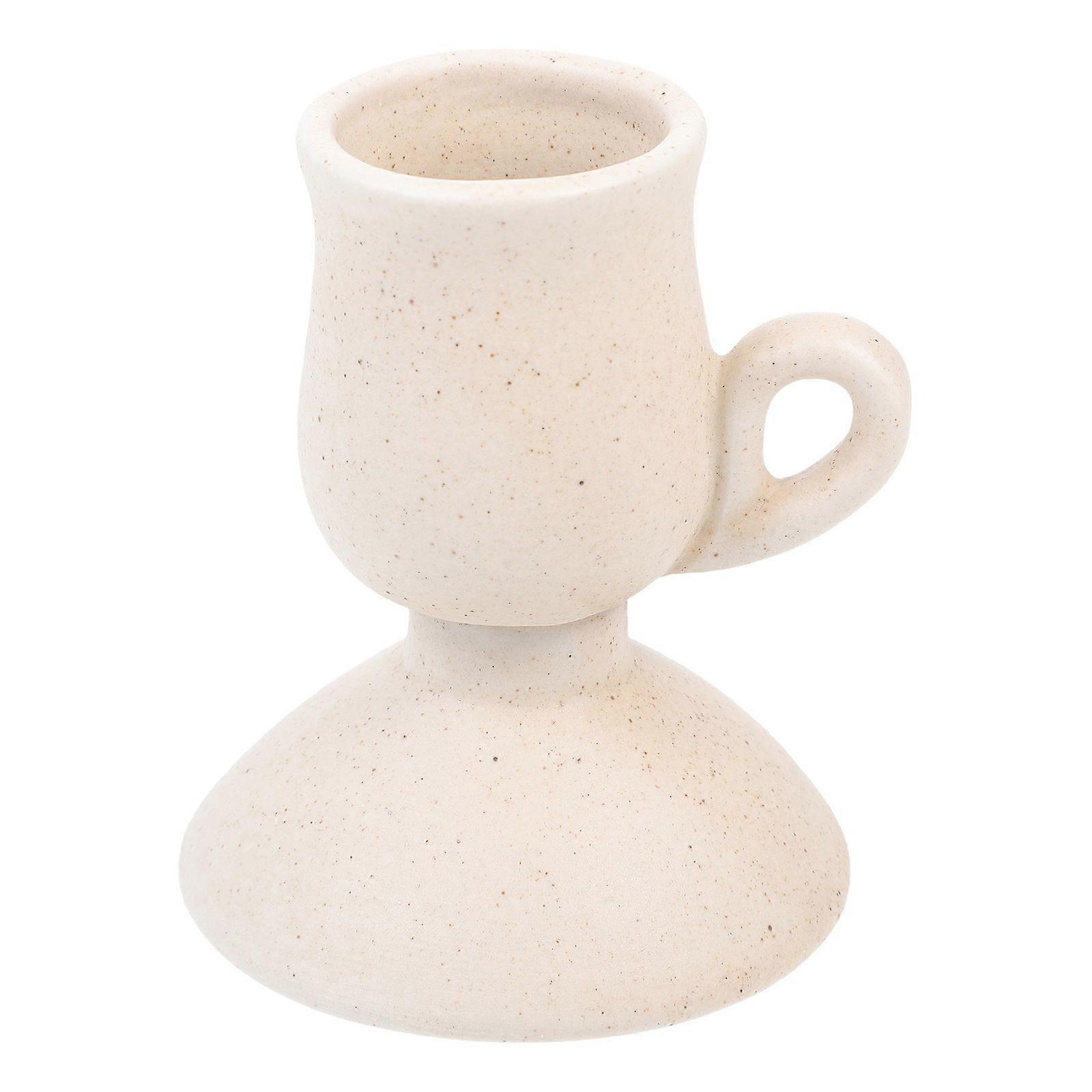 Ceramic Candlestick Decorative Candle Stand 4Pcs for Table Display